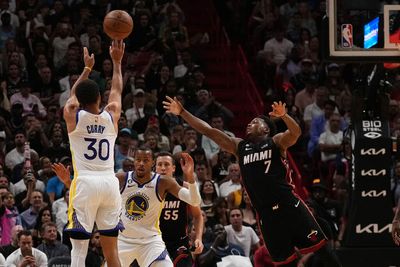 Highlights: Warriors’ Steph Curry records first triple-double of season vs. Heat