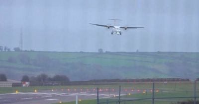 Terrifying moment easyJet pilot battles to land plane at airport during Storm Claudio