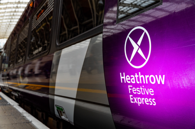 Get ready for festive fun aboard the Heathrow Express Christmas carriage