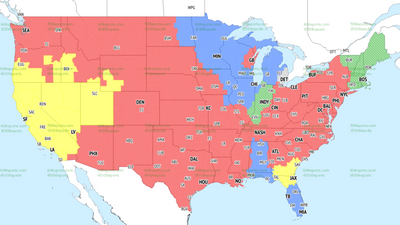 If you’re in the green, you’ll get Colts vs. Patriots on TV