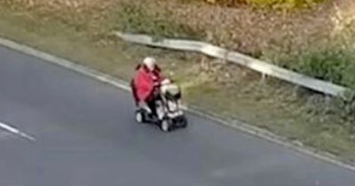 Woman in mobility scooter spotted riding along 70mph dual carriageway during rush hour