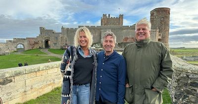 Masterchef host John Torode visits Bamburgh Castle during filming for This Morning