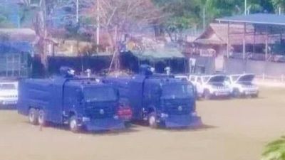 China to gift water cannon trucks, vehicles to Solomon Islands police days after Australian donation