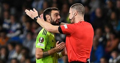 Manchester United midfielder Bruno Fernandes criticises referee after Real Sociedad win