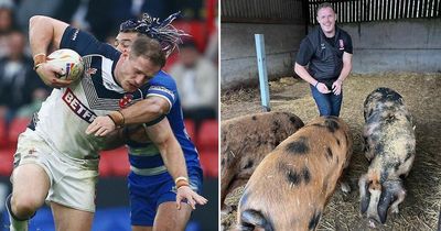 England star Tom Burgess mucking in with farm life ahead of World Cup quarter-final