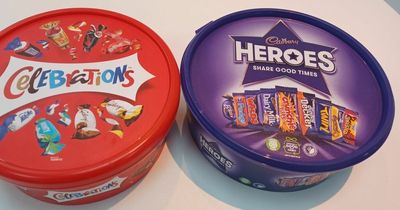 The chocolates you miss most from your festive Celebrations, Heroes, Roses and Quality Street tubs