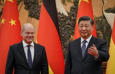 German leader calls for equal trade ties in controversial China summit