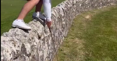 WATCH: Irish golfer Paul Dunne hits one of the most bizarre shots you will ever see