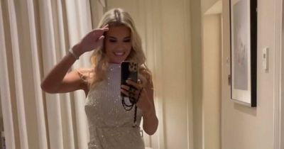 Christine McGuinness looks stunning in sparkling mini-dress with Selling Sunset star as she says 'mummy's being spoilt'