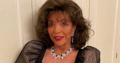 Joan Collins unrecognisable as she ditches trademark curls for new look