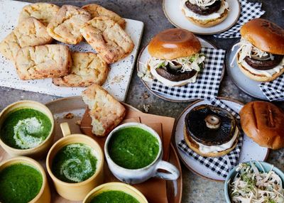 Soup, cheese scones, mushroom burgers: Joe Woodhouse’s vegetarian recipes for Bonfire Night