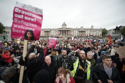 Thousands join central London protest to demand general election