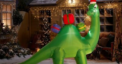 Homebase is selling a 7ft inflatable dinosaur for Christmas and it costs less than Aldi's £50 version