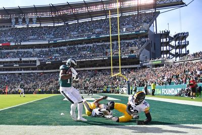 Eagles WR A.J. Brown vows to keep his hands to himself after being fined for TD celebration vs. Steelers
