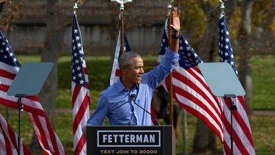 Obama warns against violating "spirit of our democracy" while campaigning for Fetterman