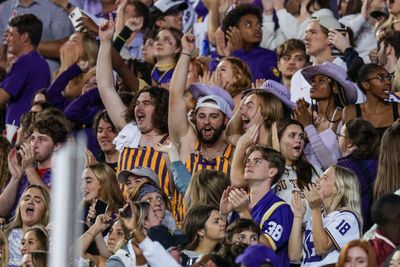 LSU Fans Storm Field After Tigers Knock Off Alabama on Gutsy 2-Point Conversion in OT