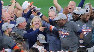 Astros Swarm Dusty Baker After He Captures First World Series Title