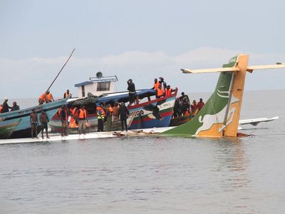 Tanzania plane crash: 19 dead as Precision Air flight goes down in lake