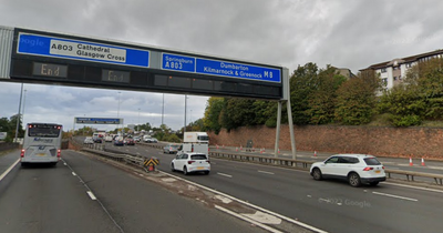 Pedestrian rushed to hospital after being hit by car on M8 in Glasgow