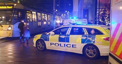 Man arrested after 'kicking police officer in head' in Manchester city centre