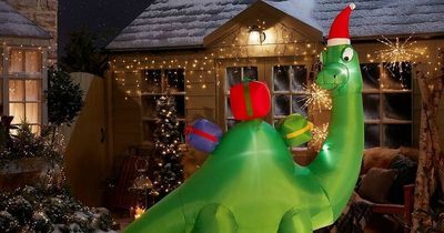 Homebase is selling 7ft inflatable Christmas dinosaur - cheaper than Aldi's £50 version