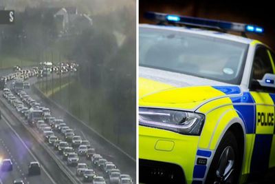 Major delays after three-car crash on Glasgow motorway