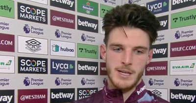 Declan Rice can't hide frustration with damning assessment of West Ham after defeat