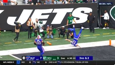 Josh Allen’s head-first dive into the end zone for a TD led to a hilarious meme