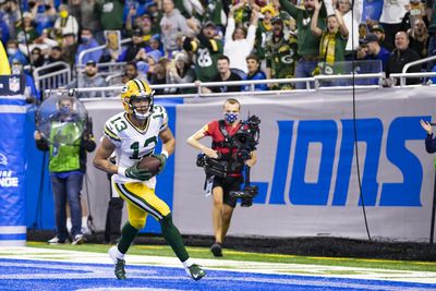 Packers WR Allen Lazard catches 20-yard TD to cut deficit vs. Lions