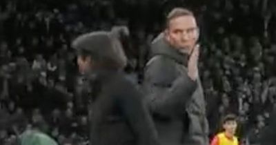 Jurgen Klopp's reaction after Antonio Conte slapped ball out of Liverpool coach's hand