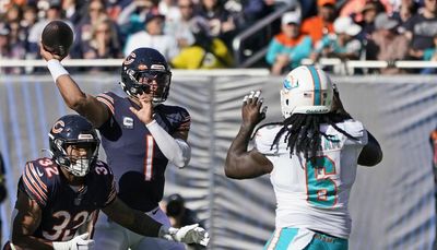 Bears QB Justin Fields sets NFL record for rushing yards, but Dolphins win 35-32