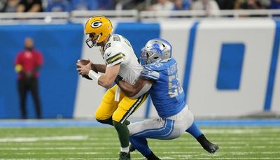 Struggling Aaron Rodgers throws three interceptions in Packers’ 15-9 loss to Lions