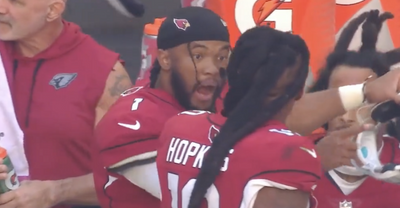 Sideline footage showed Kyler Murray get into a lively exchange with DeAndre Hopkins