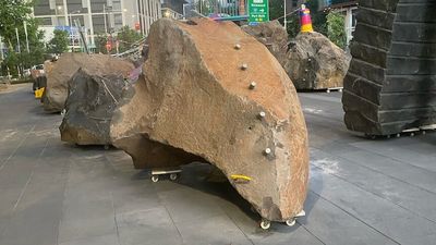 Risk play park in Melbourne CBD designed to look perilous, but mayor says it's 'very safe'