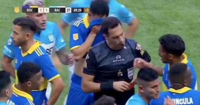 Boca Juniors vs Racing sees TEN players sent off as Argentinian Trophy of Champions final descends into chaos