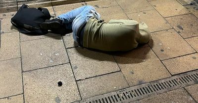 Heartbreaking images show row of homeless people sleeping on freezing Edinburgh streets