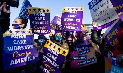 ‘$15 an hour is not enough’: US domestic workers rally on eve of midterms