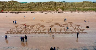 Sand artist creates stunning tribute to fallen on Northumberland beach ahead of Remembrance Day