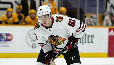Blackhawks’ Ian Mitchell, returning from injury, faces time pressure on NHL breakout