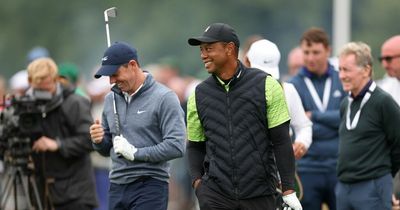 Tiger Woods and Rory McIlroy join forces on the course in star-studded exhibition match