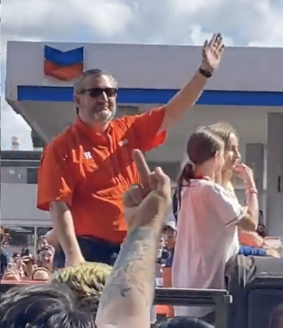 Ted Cruz dodges beer can as he’s booed at Houston Astros World Series parade