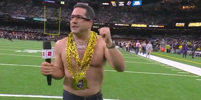 Internet lights up Adam Schefter after cringey, shirtless Kirk Cousins dance on ‘Monday Night Football’