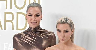 Kim and Khloe Kardashian show off shrinking curves in skin-tight dresses at CFDA Awards