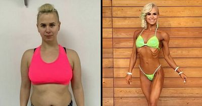 Mum who once gorged on McDonald's takeaways and doughnuts becomes champion bodybuilder