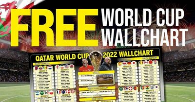 FREE Wales at the World Cup glossy wallchart - plot the path of Gareth Bale and his team through the tournament