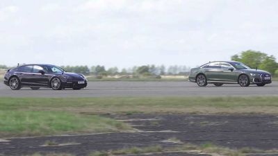 Porsche Panamera Turbo S Drag Races Audi S8 In German Sedan Fight