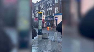 Firefighters were called to a fire and explosion involving underground cabling on Station Parade in Barking