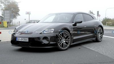 Porsche Taycan Sport Turismo Refresh Spied Looking Like A Sleek Wagon