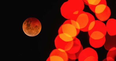 Amazing photos as blushing moon lights up Hunter skies