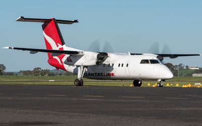 Qantas aircraft catches fire at Sydney Airport